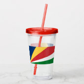 Acryl Tumbler met Seychellen Kleuren Ontwerp Acryl Drinkbeker (Achterkant)