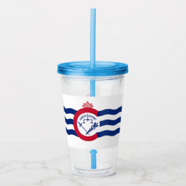 Acryl Tumbler met vlag van Cincinnati Acryl Drinkbeker