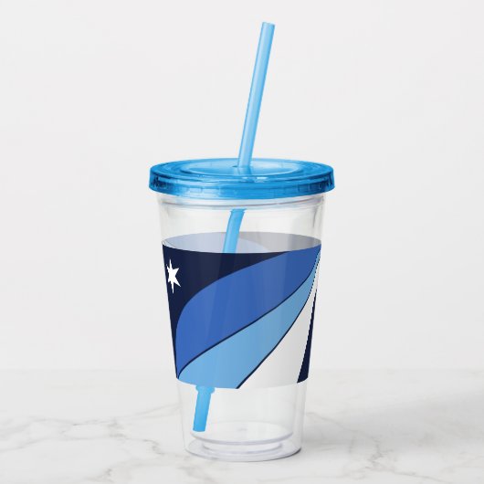 Acryl Tumbler met vlag van Columbia City Acryl Drinkbeker (Achterkant)