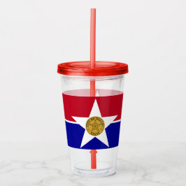 Acryl Tumbler met vlag van Dallas, Texas Acryl Drinkbeker