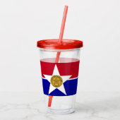 Acryl Tumbler met vlag van Dallas, Texas Acryl Drinkbeker (Achterkant)