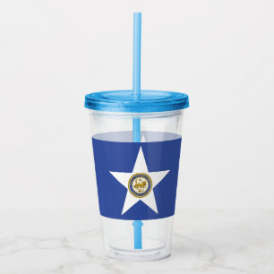 Acryl Tumbler met vlag van Houston, Texas Acryl Drinkbeker