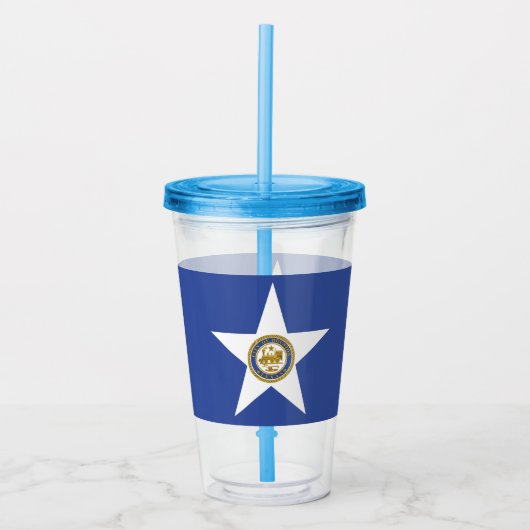 Acryl Tumbler met vlag van Houston, Texas Acryl Drinkbeker (Voorkant)