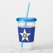 Acryl Tumbler met vlag van Houston, Texas Drinkbeker (Achterkant)