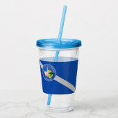 Acryl Tumbler met vlag van Las Vegas Acryl Drinkbeker (Achterkant)