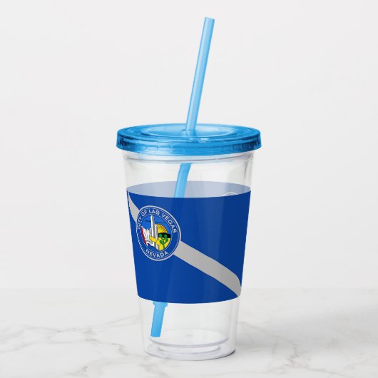 Acryl Tumbler met vlag van Las Vegas Acryl Drinkbeker (Achterkant)