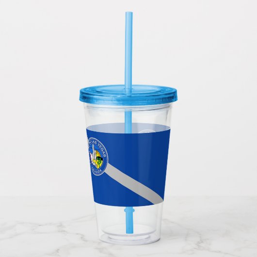 Acryl Tumbler met vlag van Las Vegas Acryl Drinkbeker (Voorkant)