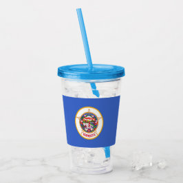 Acryl Tumbler met vlag van Minnesota Acryl Drinkbeker