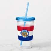 Acryl Tumbler met vlag van Missouri Acryl Drinkbeker (Achterkant)