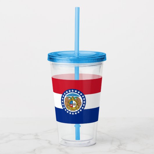 Acryl Tumbler met vlag van Missouri Drinkbeker (Voorkant)
