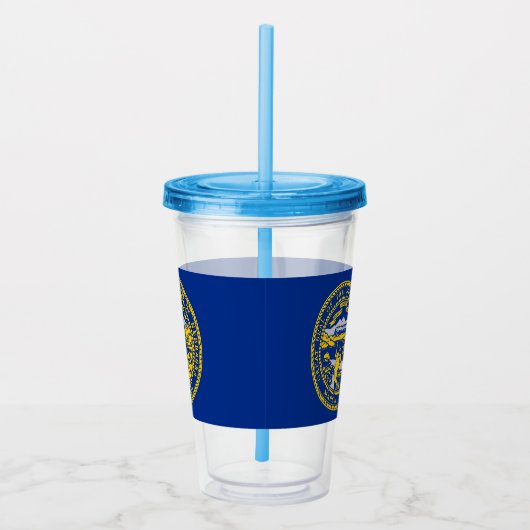 Acryl Tumbler met vlag van Nebraska Acryl Drinkbeker (Rechts)