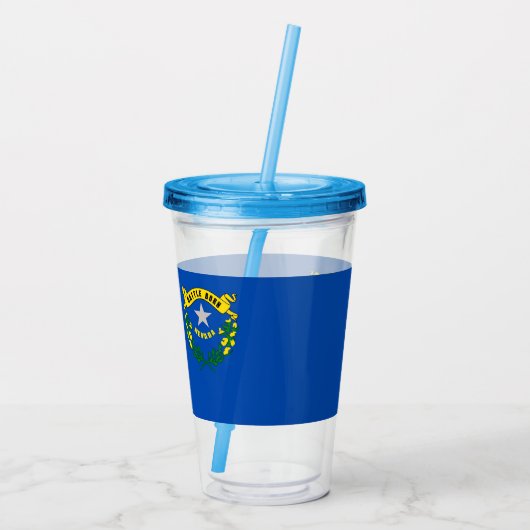 Acryl Tumbler met vlag van Nevada Acryl Drinkbeker (Achterkant)