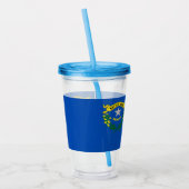 Acryl Tumbler met vlag van Nevada Drinkbeker (Links)