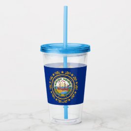 Acryl Tumbler met vlag van New Hampshire Acryl Drinkbeker