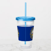 Acryl Tumbler met vlag van New Hampshire Drinkbeker (Rechts)