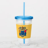 Acryl Tumbler met vlag van New Jersey Acryl Drinkbeker (Voorkant)