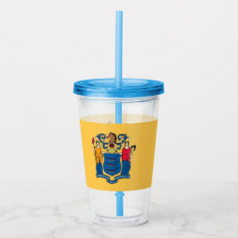 Acryl Tumbler met vlag van New Jersey Acryl Drinkbeker