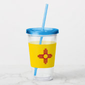 Acryl Tumbler met vlag van New Mexico Acryl Drinkbeker (Achterkant)