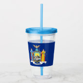 Acryl Tumbler met vlag van New York Acryl Drinkbeker (Voorkant)