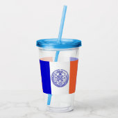 Acryl Tumbler met vlag van New York City Drinkbeker (Achterkant)