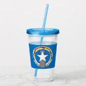 Acryl Tumbler met vlag van Noordelijke Marianen Acryl Drinkbeker (Achterkant)