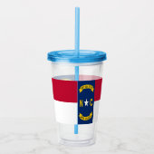 Acryl Tumbler met vlag van North Carolina Acryl Drinkbeker (Rechts)