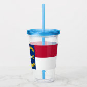 Acryl Tumbler met vlag van North Carolina Acryl Drinkbeker (Voorkant)