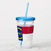 Acryl Tumbler met vlag van North Carolina Drinkbeker (Achterkant)