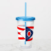 Acryl Tumbler met vlag van Ohio Acryl Drinkbeker (Rechts)