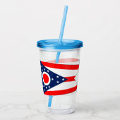 Acryl Tumbler met vlag van Ohio Acryl Drinkbeker (Achterkant)