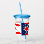 Acryl Tumbler met vlag van Ohio Acryl Drinkbeker (Links)