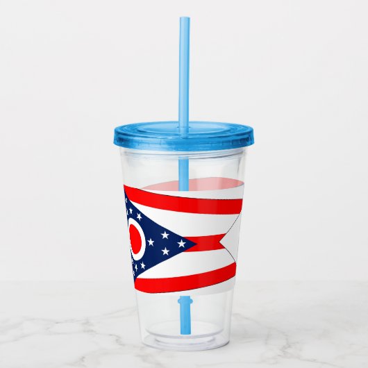 Acryl Tumbler met vlag van Ohio Acryl Drinkbeker (Voorkant)
