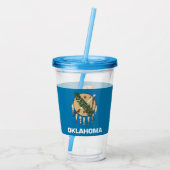 Acryl Tumbler met vlag van Oklahoma Acryl Drinkbeker (Achterkant)