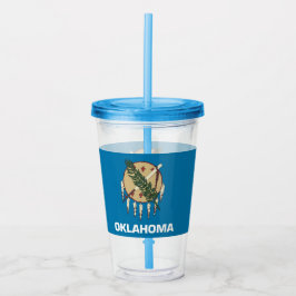 Acryl Tumbler met vlag van Oklahoma Acryl Drinkbeker