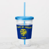 Acryl Tumbler met vlag van Oregon Acryl Drinkbeker (Voorkant)