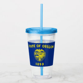 Acryl Tumbler met vlag van Oregon Acryl Drinkbeker