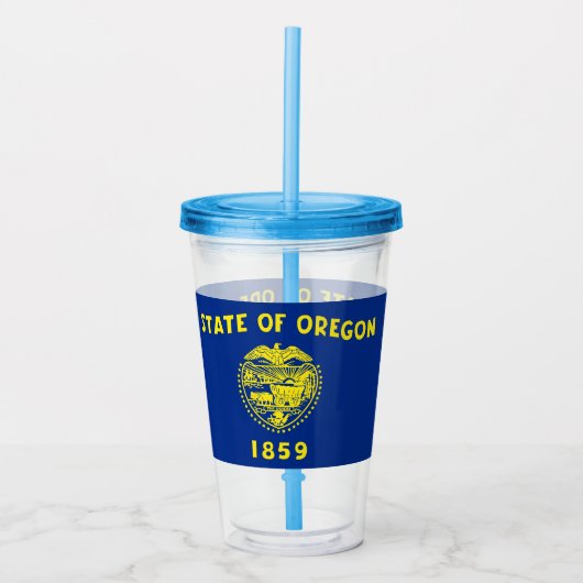 Acryl Tumbler met vlag van Oregon Acryl Drinkbeker (Voorkant)