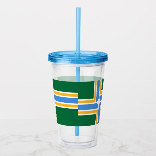 Acryl Tumbler met vlag van Portland Acryl Drinkbeker (Rechts)
