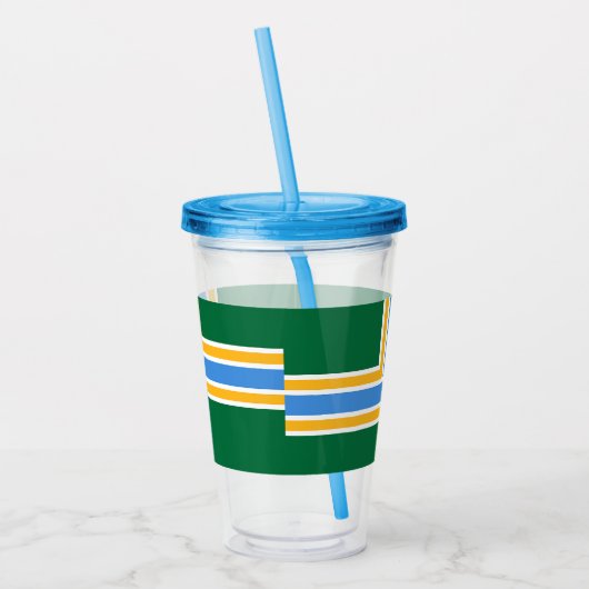 Acryl Tumbler met vlag van Portland Acryl Drinkbeker (Links)