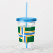 Acryl Tumbler met vlag van Portland Acryl Drinkbeker (Voorkant)