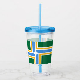 Acryl Tumbler met vlag van Portland Acryl Drinkbeker