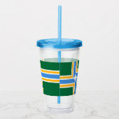 Acryl Tumbler met vlag van Portland Drinkbeker (Rechts)