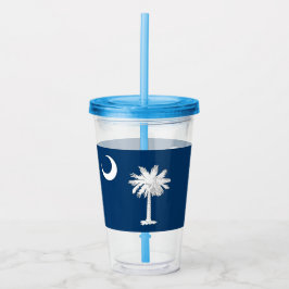 Acryl Tumbler met vlag van South Carolina Acryl Drinkbeker