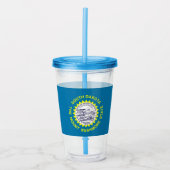 Acryl Tumbler met vlag van South Dakota Acryl Drinkbeker (Voorkant)