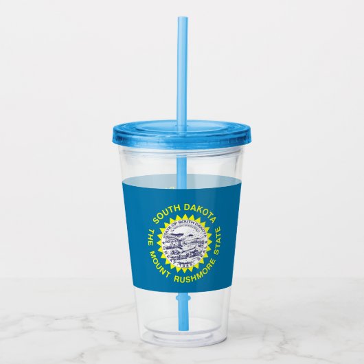 Acryl Tumbler met vlag van South Dakota Acryl Drinkbeker (Voorkant)