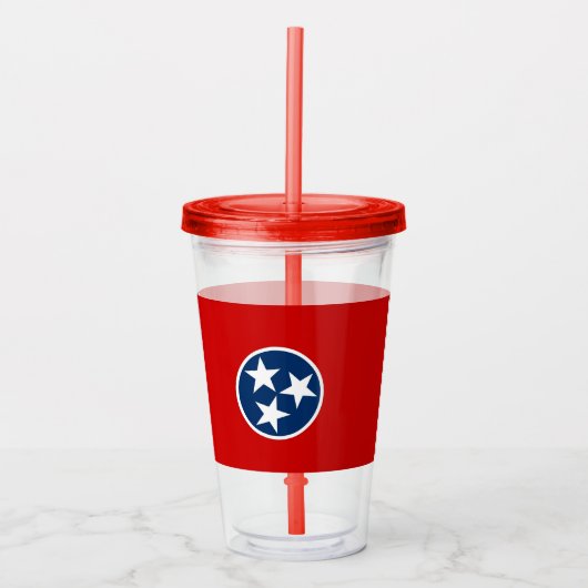 Acryl Tumbler met vlag van Tennessee Acryl Drinkbeker (Voorkant)