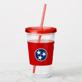 Acryl Tumbler met vlag van Tennessee Acryl Drinkbeker (Achterkant)