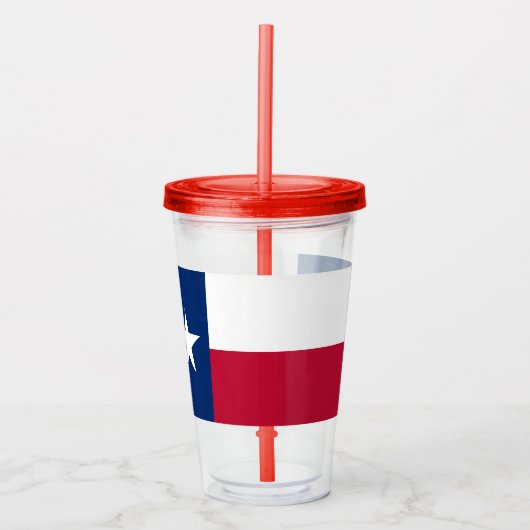 Acryl Tumbler met vlag van Texas Drinkbeker (Voorkant)