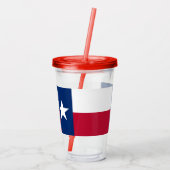 Acryl Tumbler met vlag van Texas Drinkbeker (Achterkant)
