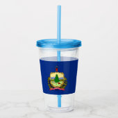 Acryl Tumbler met vlag van Vermont Acryl Drinkbeker (Voorkant)